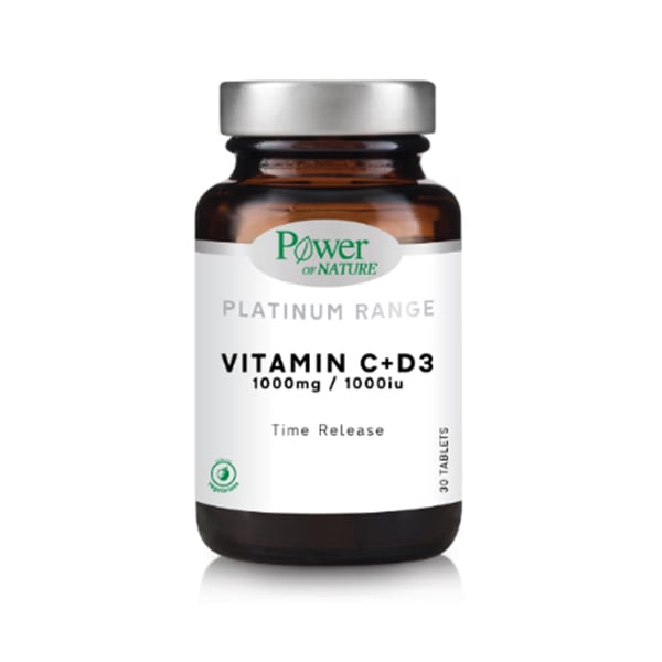 Power Of Nature Platinum Range Vitamin C+D3 1000mg/1000iu, 30tabs Power Of Nature Platinum Range Vitamin C+D3 1000mg/1000iu, 30tabs